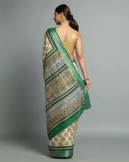 beige-and-contrast-green-colour-bagru-printed-vegan-silk-saree-hny0502-b