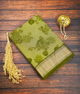 olive-colour-floral-print-liva-silk-zari-border-saree-hny0514-hny0514-a