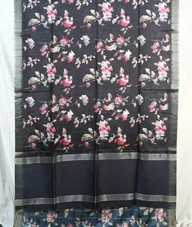 black-colour-floral-print-tussar-silk-saree-hny0529-hny0529-b