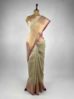 FAUN  COLOUR IKAT SILK EMBROIDERY SAREE2