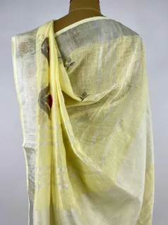 lemon-yellow-colour-linen-embroidery-saree-hny0104-d