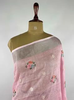 baby-pink-colour-linen-embroidery-saree-hny0105-c