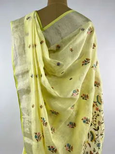 lemon-yellow-colour-linen-embroidery-saree-hny0107-d