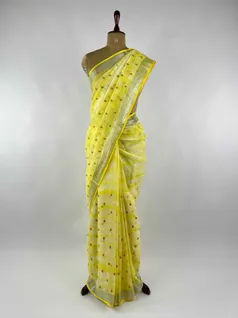 yellow-colour-linen-embroidery-saree-hny0113-b