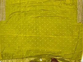 OLIVE GREEN COLOUR KHADDI GEORGETTE SAREE5