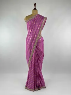 LAVENDAR COLOUR SOFT SILK EMBROIDERY SAREE2