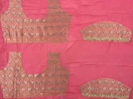 PINK COLOUR ORGANZA SILK EMBROIDERY SAREE5