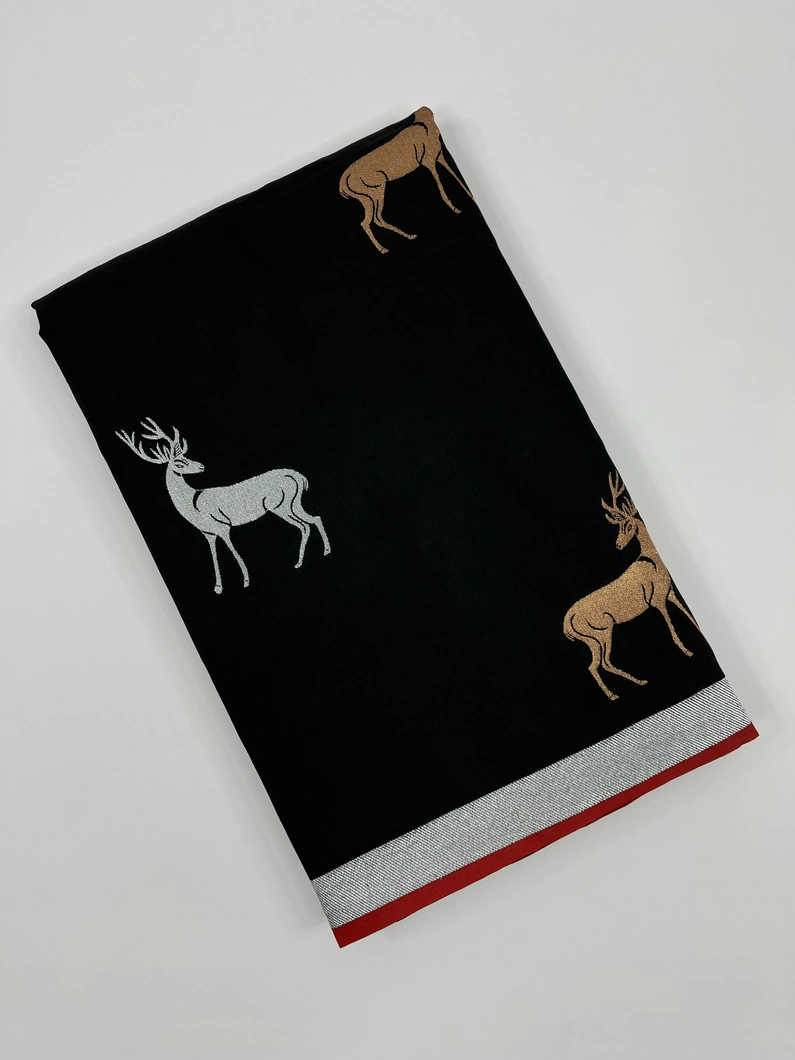 Black color banarasi silk saree1