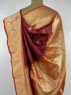 Rustic maroon color kanjivaram silk saree4