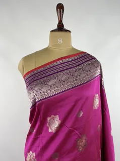 Rani pink color kanjivaram silk saree3