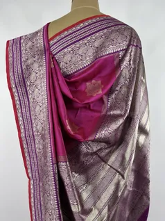 Rani pink color kanjivaram silk saree4