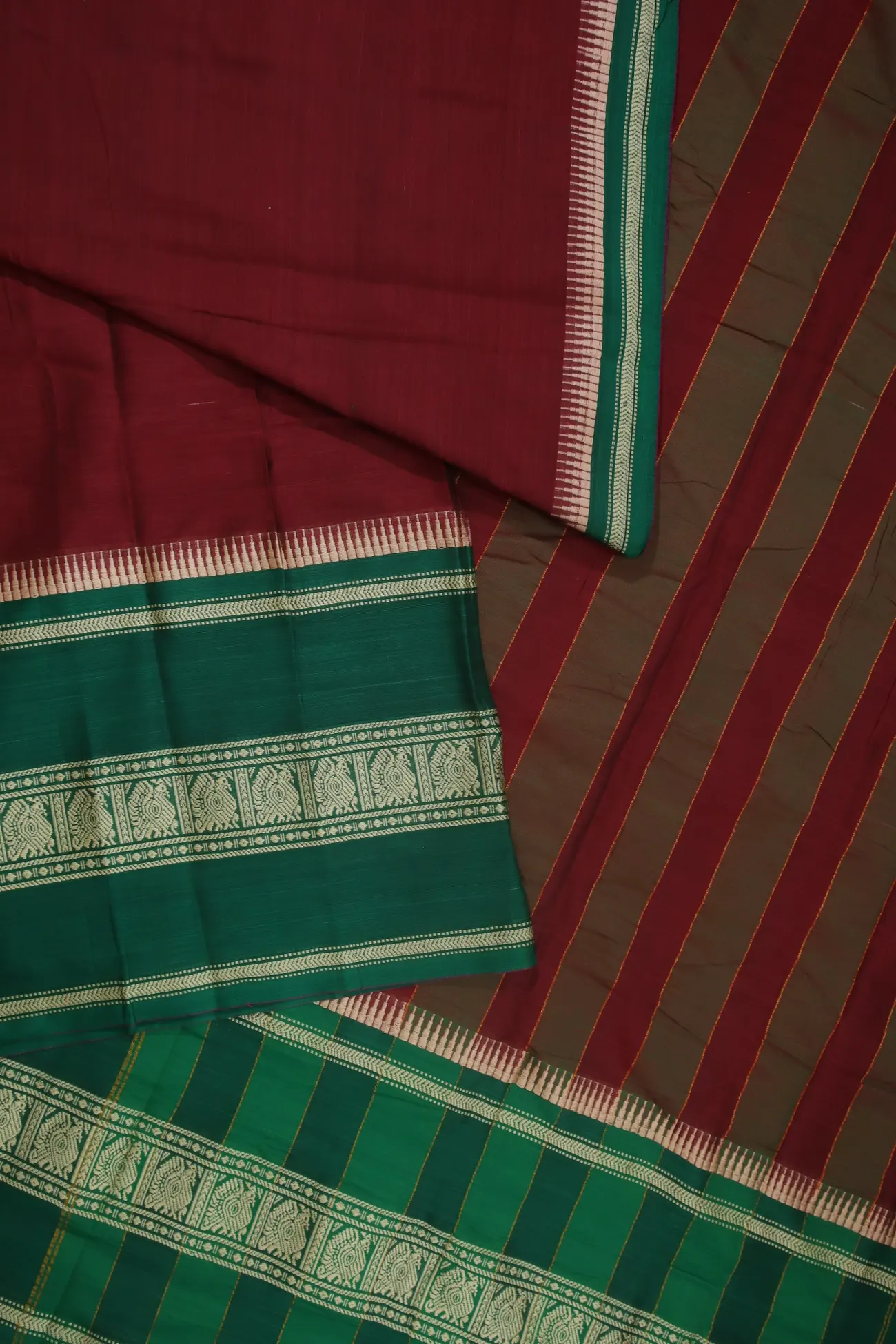 magenta-no-design-high-quality-narayanpet-cotton-saree-pk002421-c