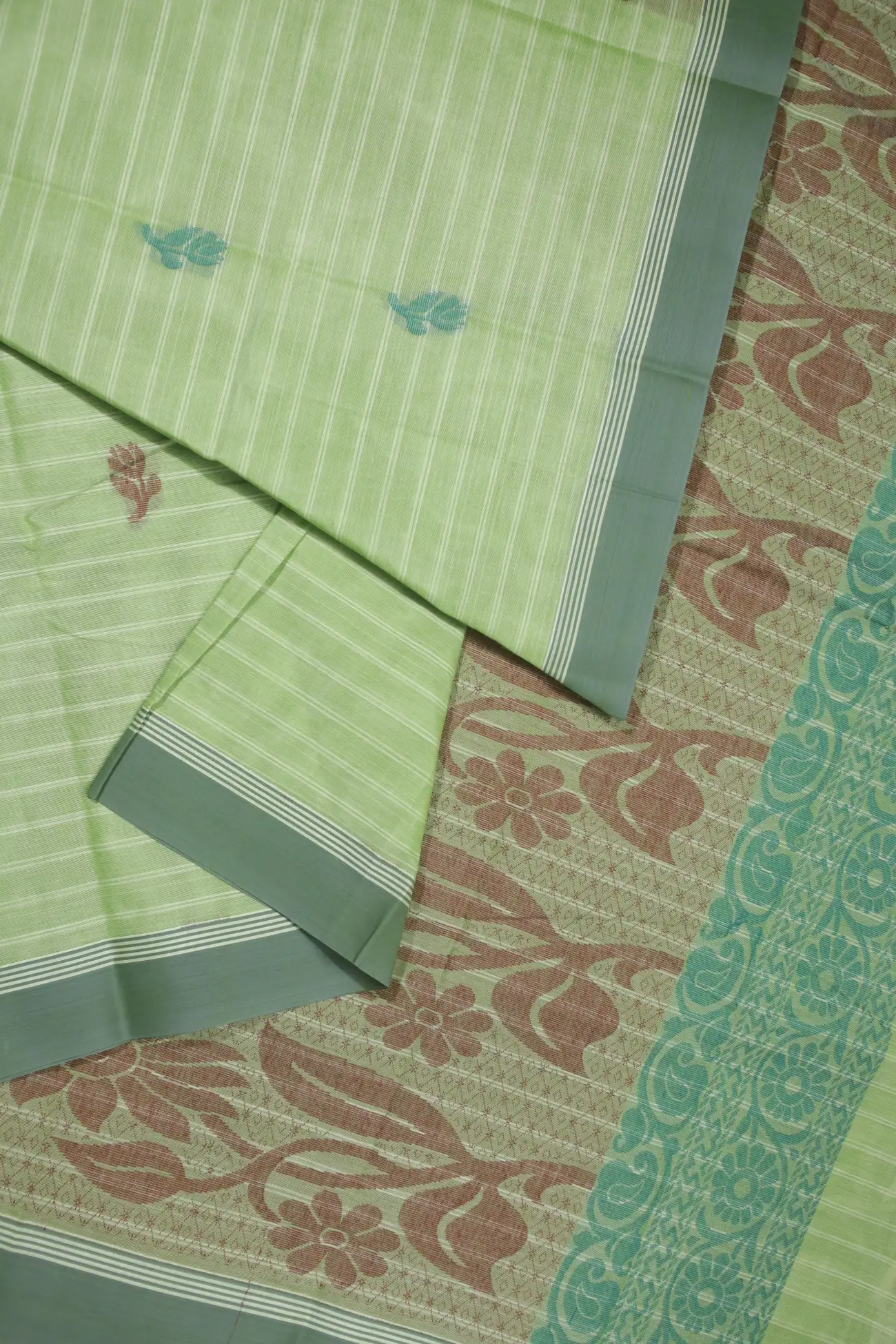 light-sea-green-flower-horizontal-stripes-coimbatore-cotton-saree-cbe000211-b