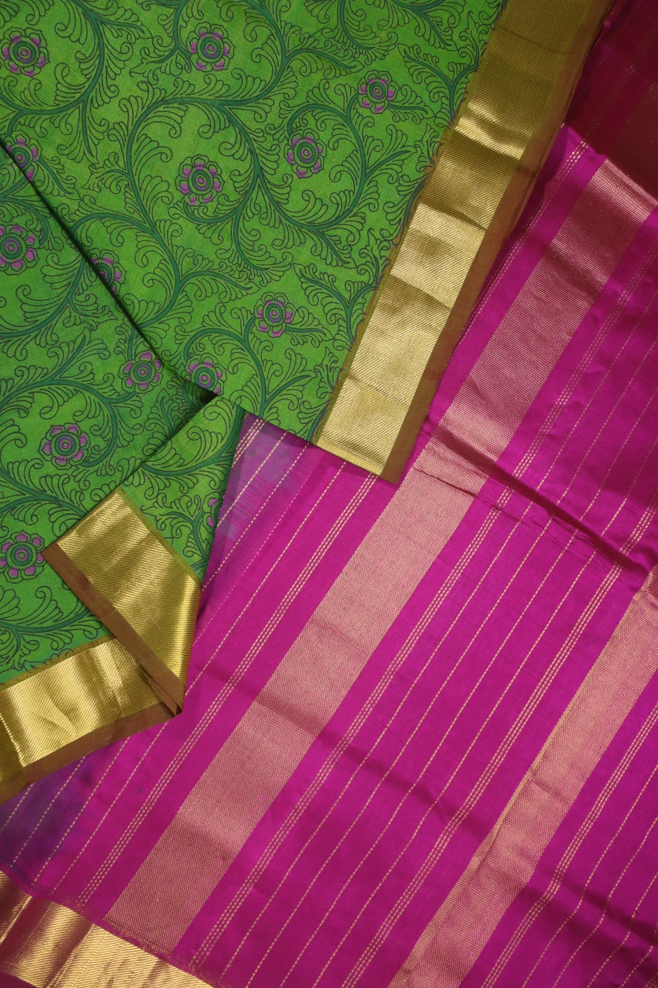 green-flowers-bavanji-border-kanchi-silk-cotton-saree-sc002742-b