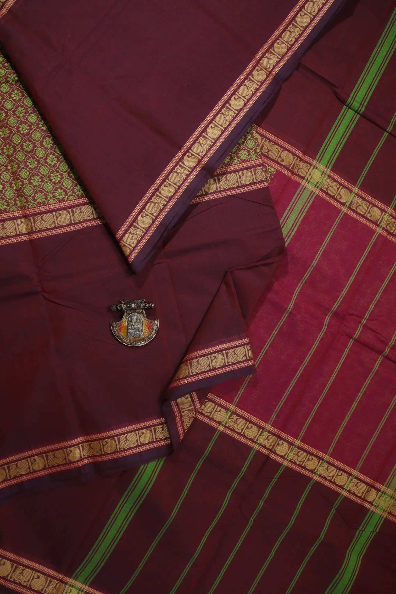 maroon-muppagam-three-part-flower-kanchi-cotton-saree-uu005240-a