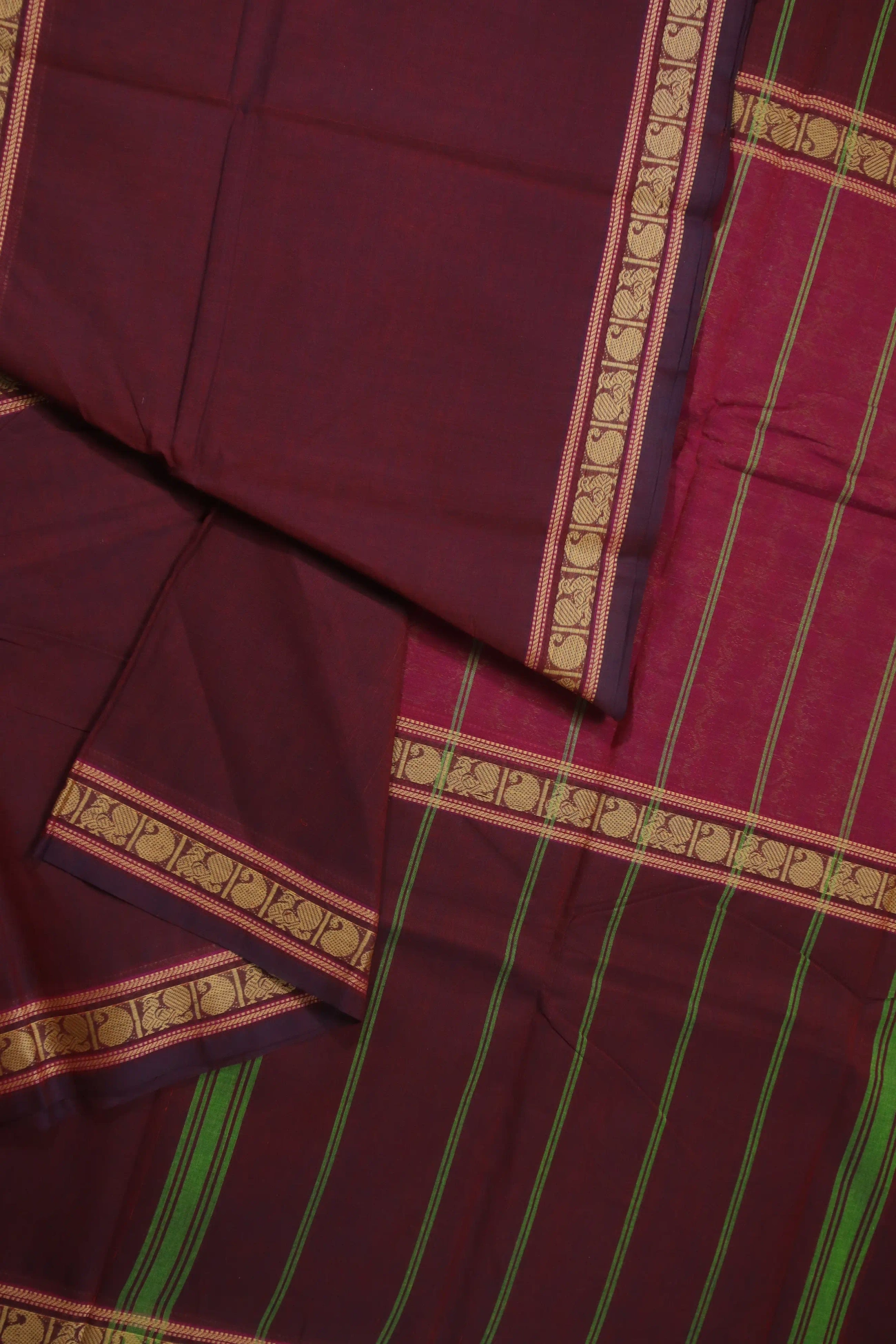 maroon-muppagam-three-part-flower-kanchi-cotton-saree-uu005240-c