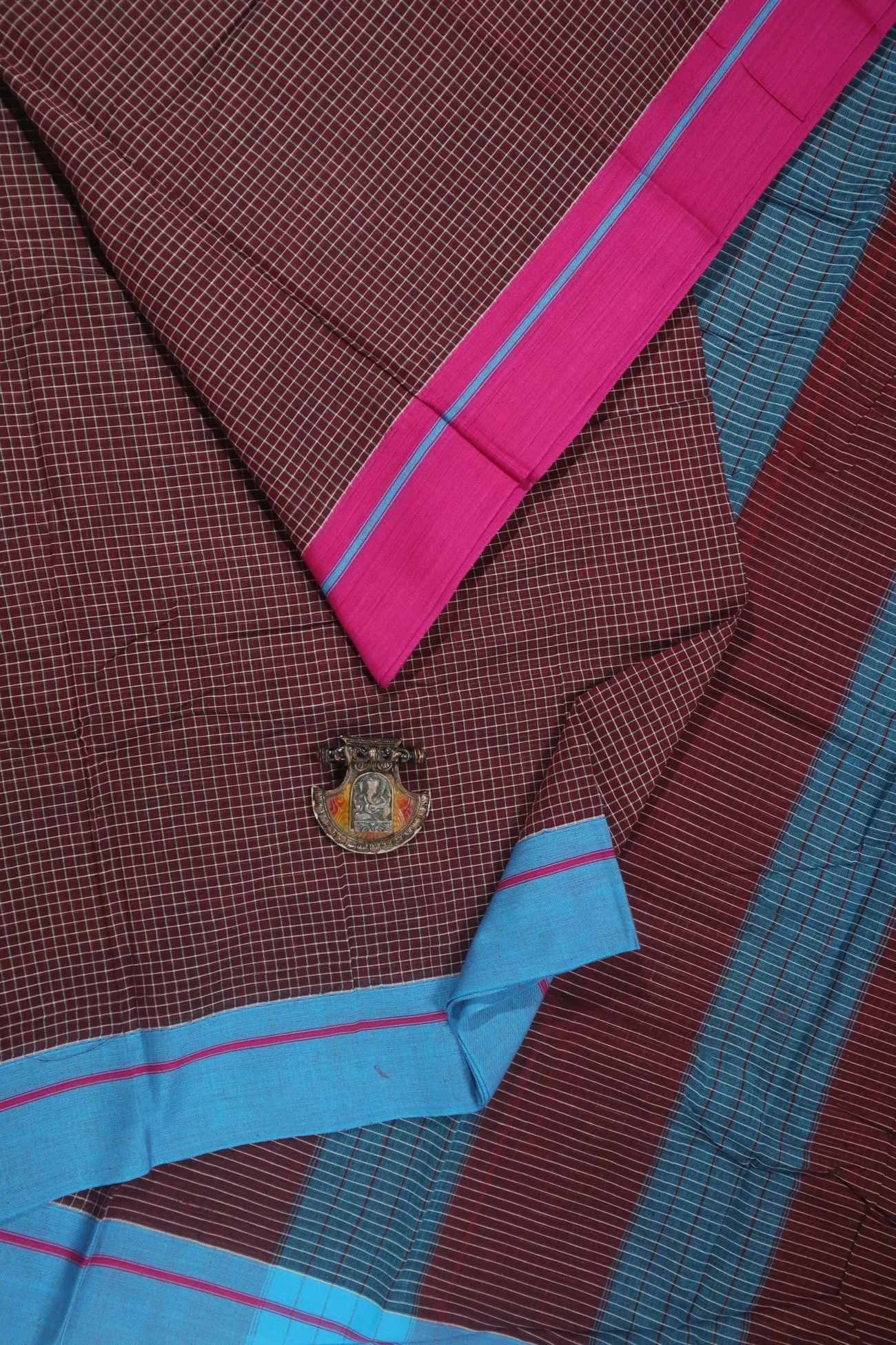 maroon-checked-patteda-anchu-saree-pa000045-a