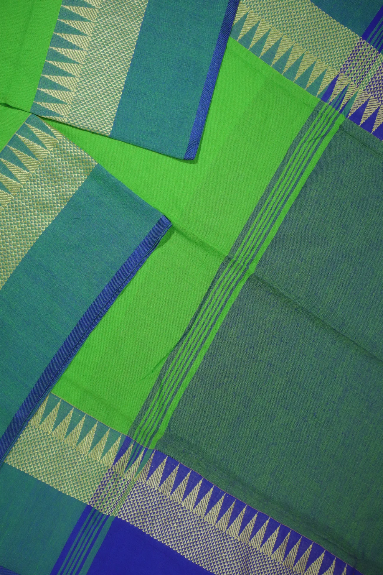 lime-green-temple-bengal-saree-kh001786-b