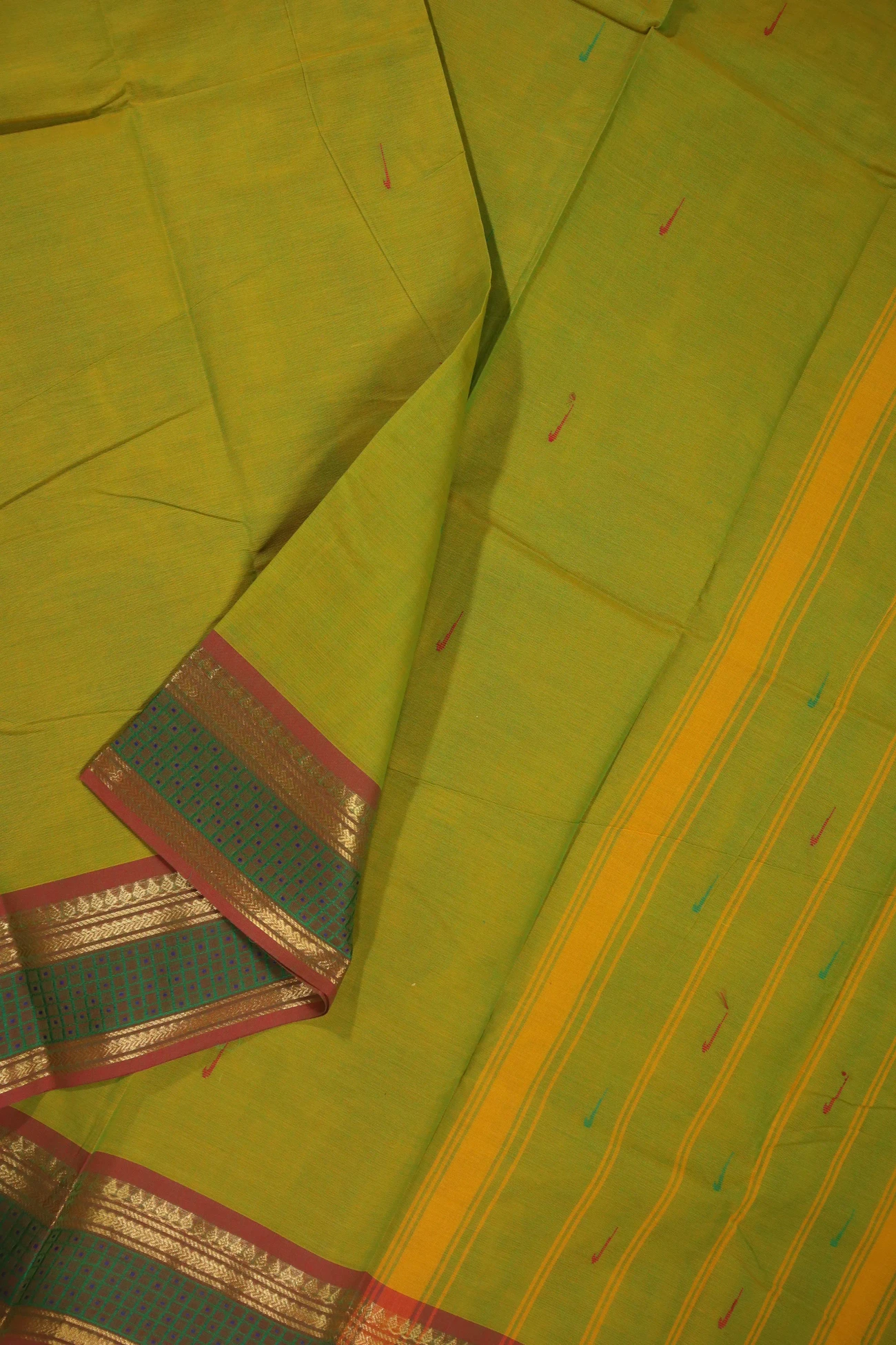 green-yellow-rain-drops-mallimokku-grand-chettinad-saree-gc001284-b