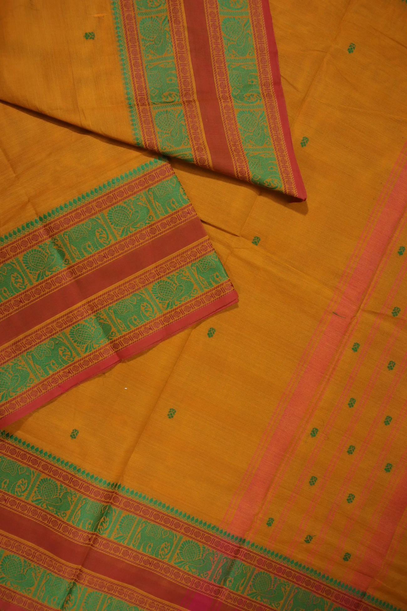 mustard-peacock-ruthratcham-elephant-grand-chettinad-saree-gc001478-b