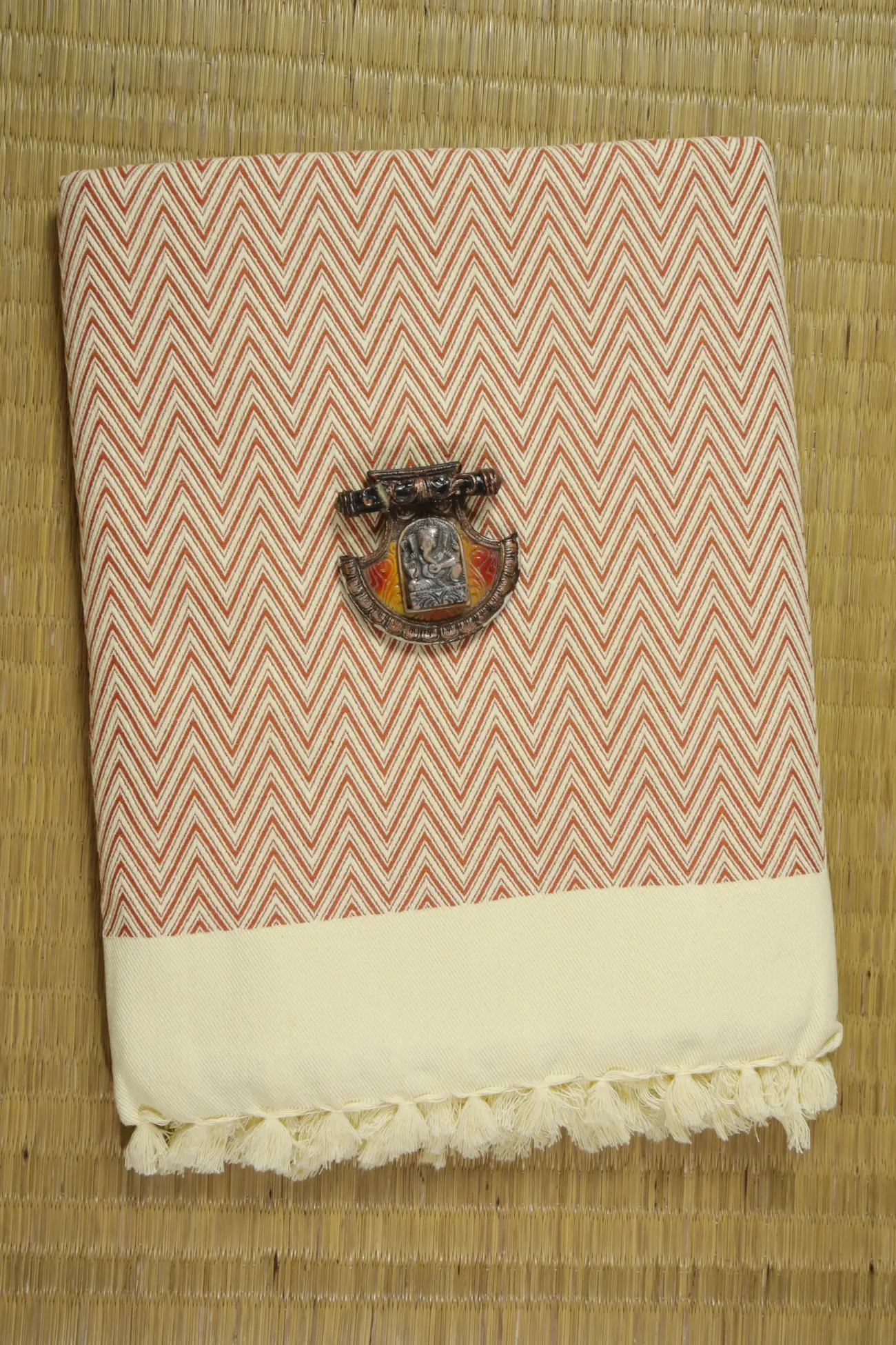 brown-zigzag-cotton-blanket-bl000067-a