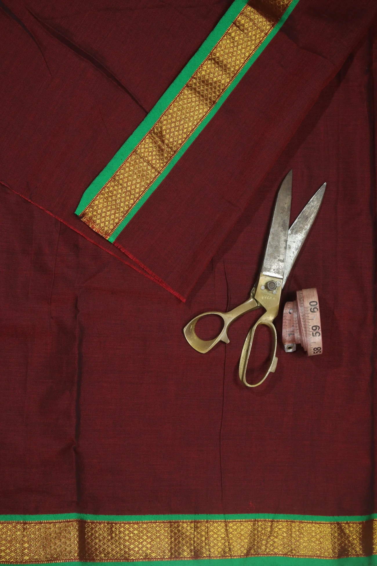 maroon-bavanji-border-narayanpet-fabric-pf000004-a