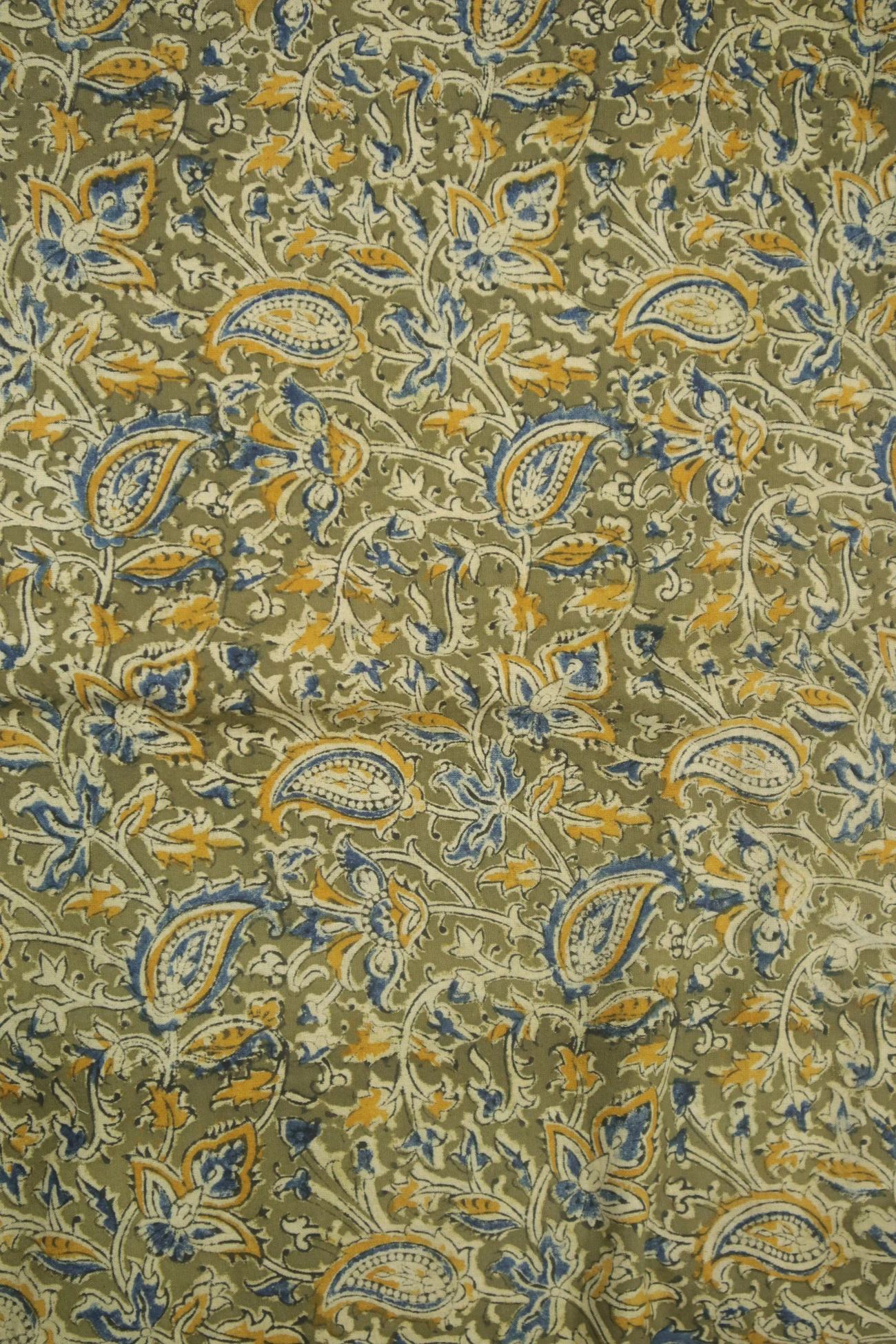 olive-flower-kalamkari-fabric-kf000011-a