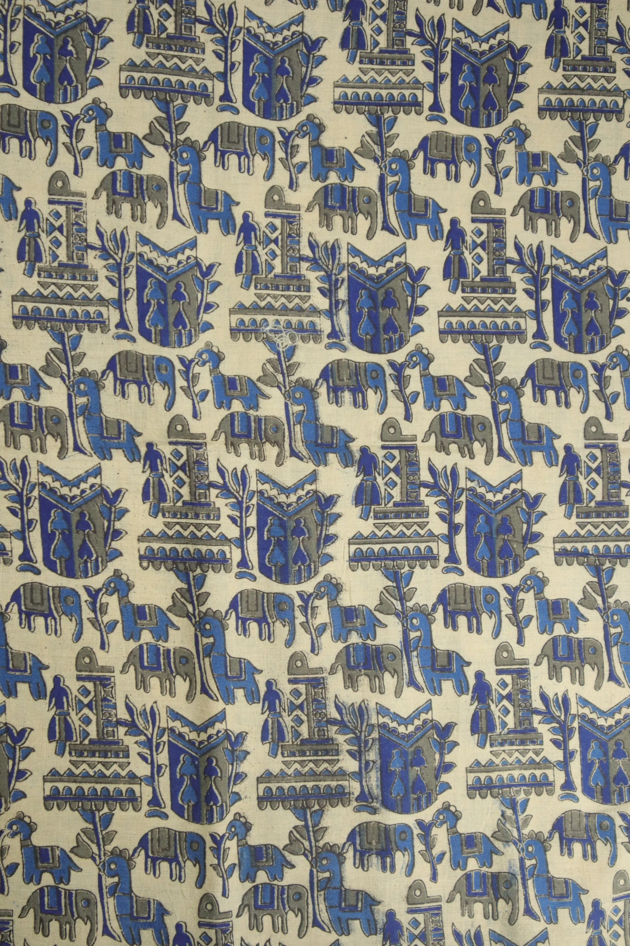 wheat-elephant-kalamkari-fabric-kf000026-a