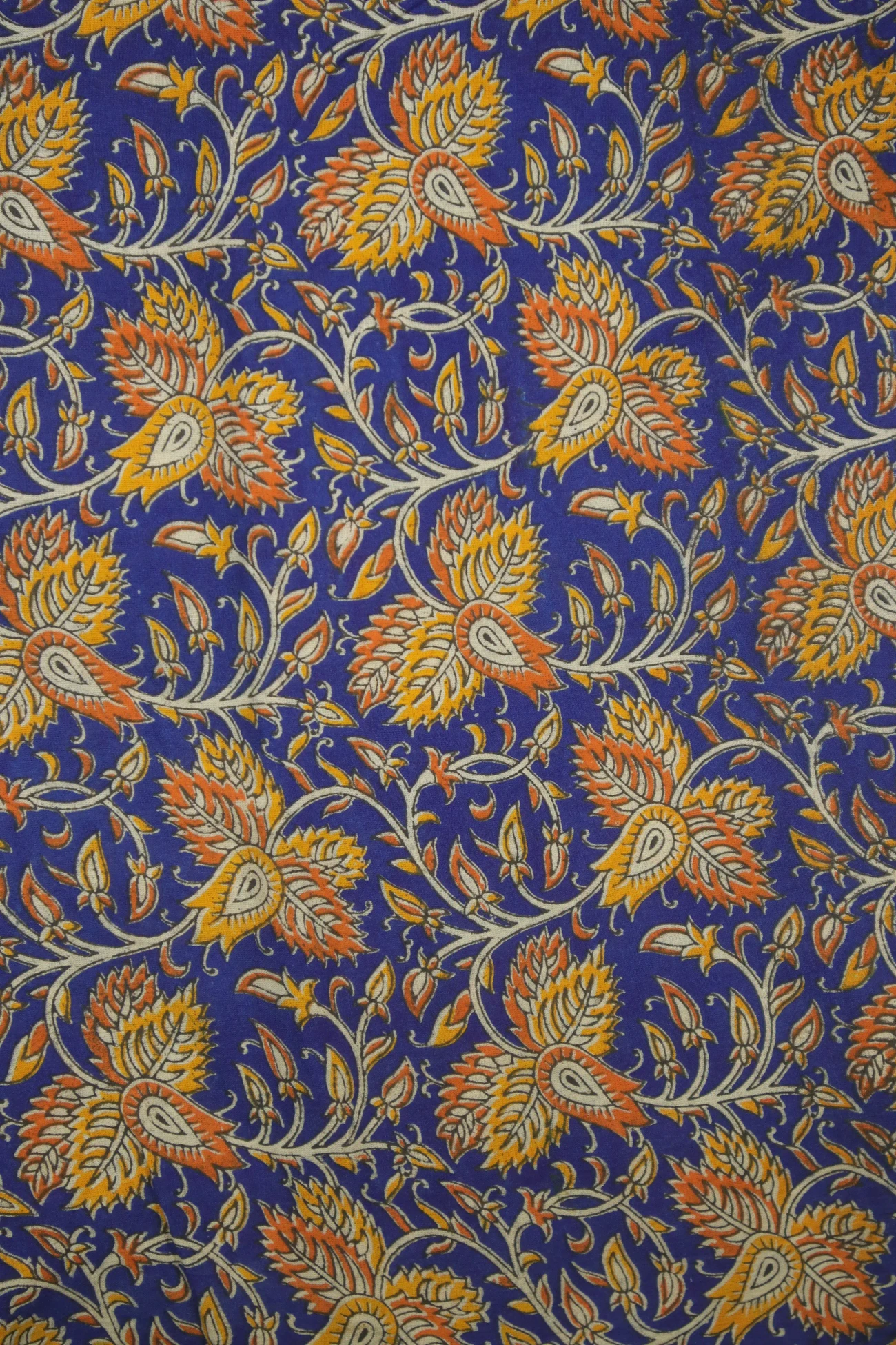 navy-flower-kalamkari-fabric-kf000029-a