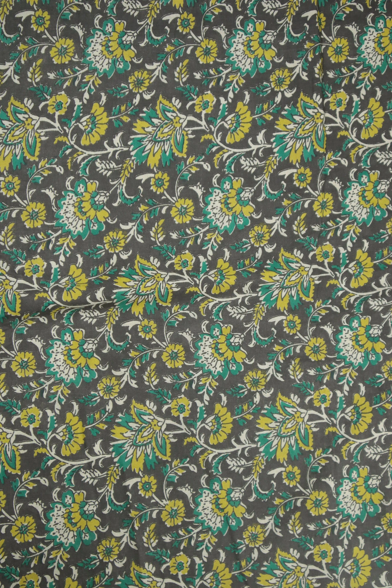 dark-gray-flower-kalamkari-fabric-kf000030-a