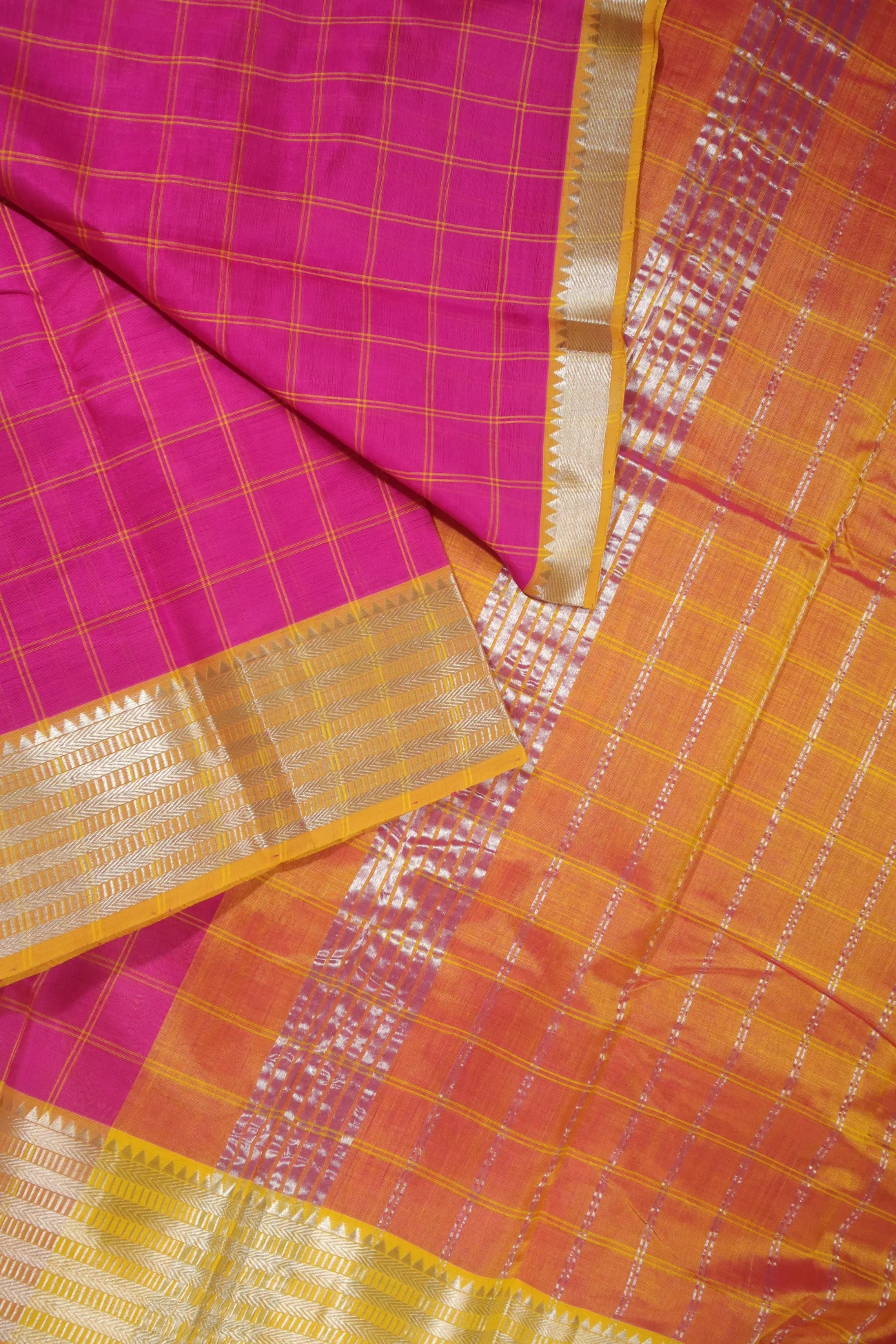 hot-pink-temple-mangalagiri-silk-cotton-saree-mls000547-c