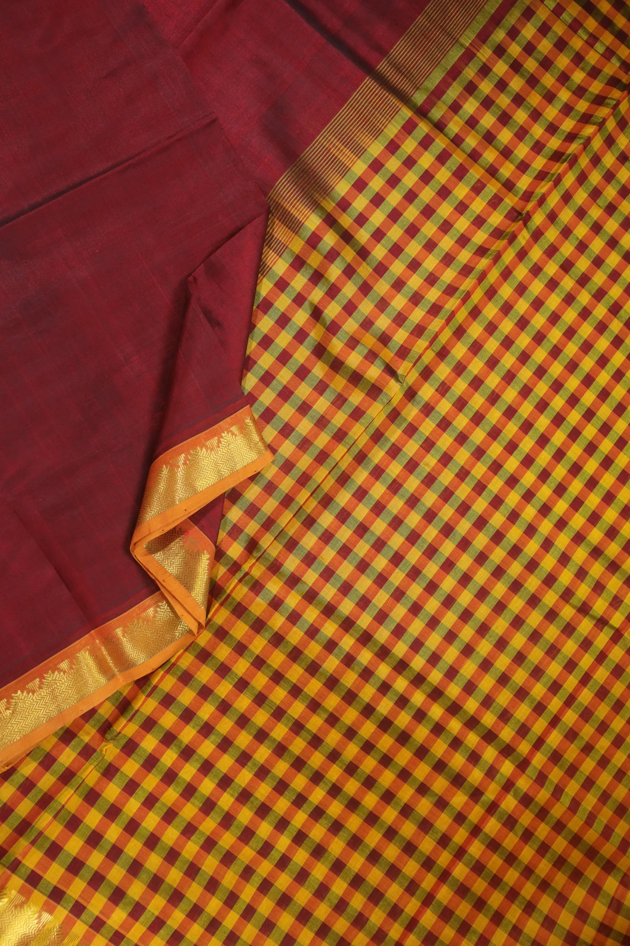 maroon-thalampoo-reku-cotton-silk-saree-sc002744-b