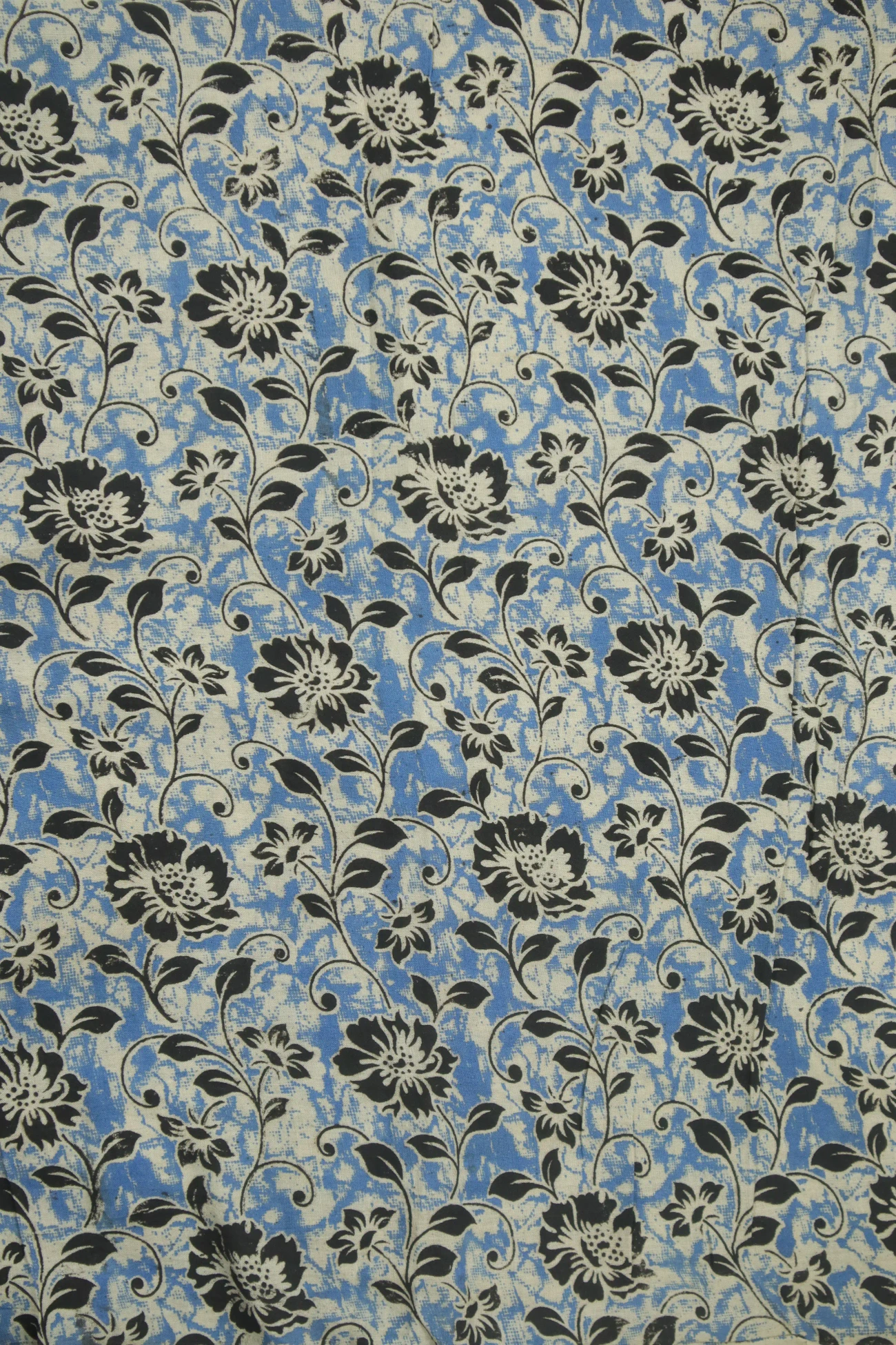 light-blue-flower-kalamkari-fabric-kf000060-a