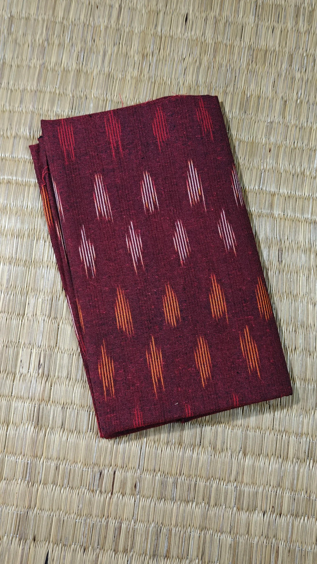 maroon-ikat-ikat-fabric-ik000472-a