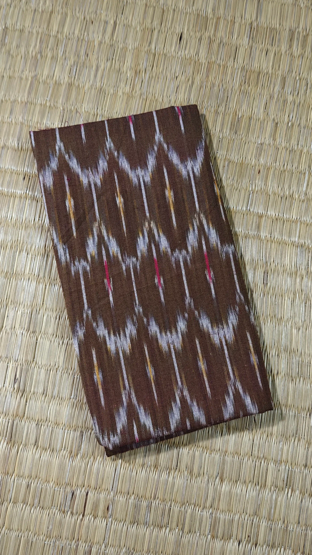 brown-ikat-ikat-fabric-ik000477-a