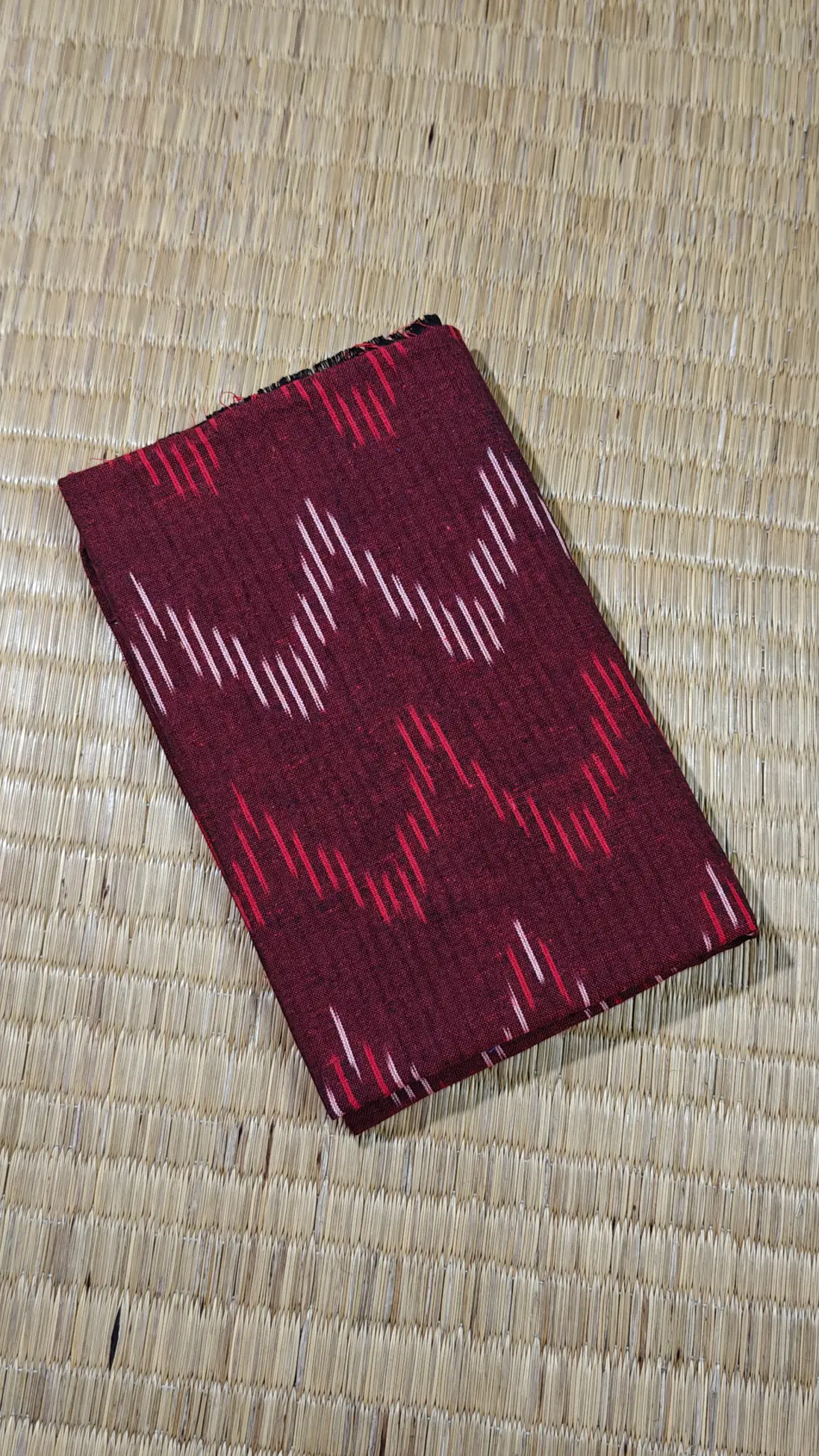 dark-maroon-ikat-ikat-fabric-ik000500-a