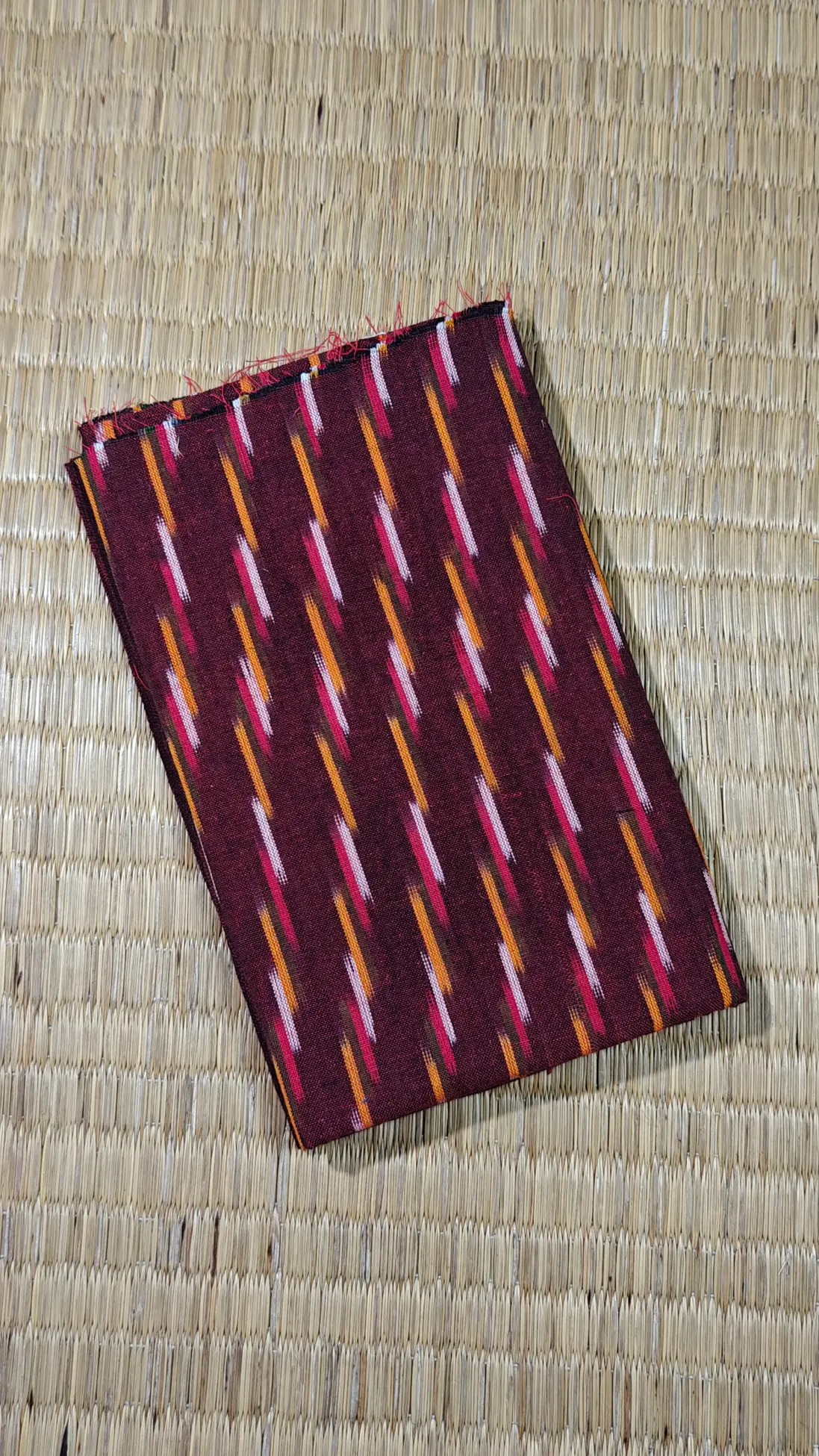 maroon-ikat-ikat-fabric-ik000503-a