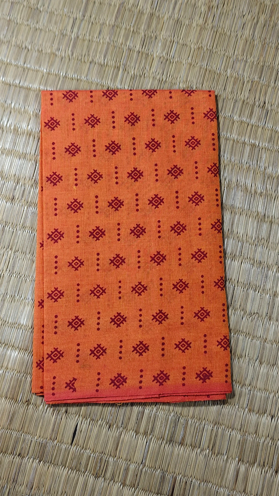 orange-kolam-dots-printed-cotton-fabric-prf000105-a