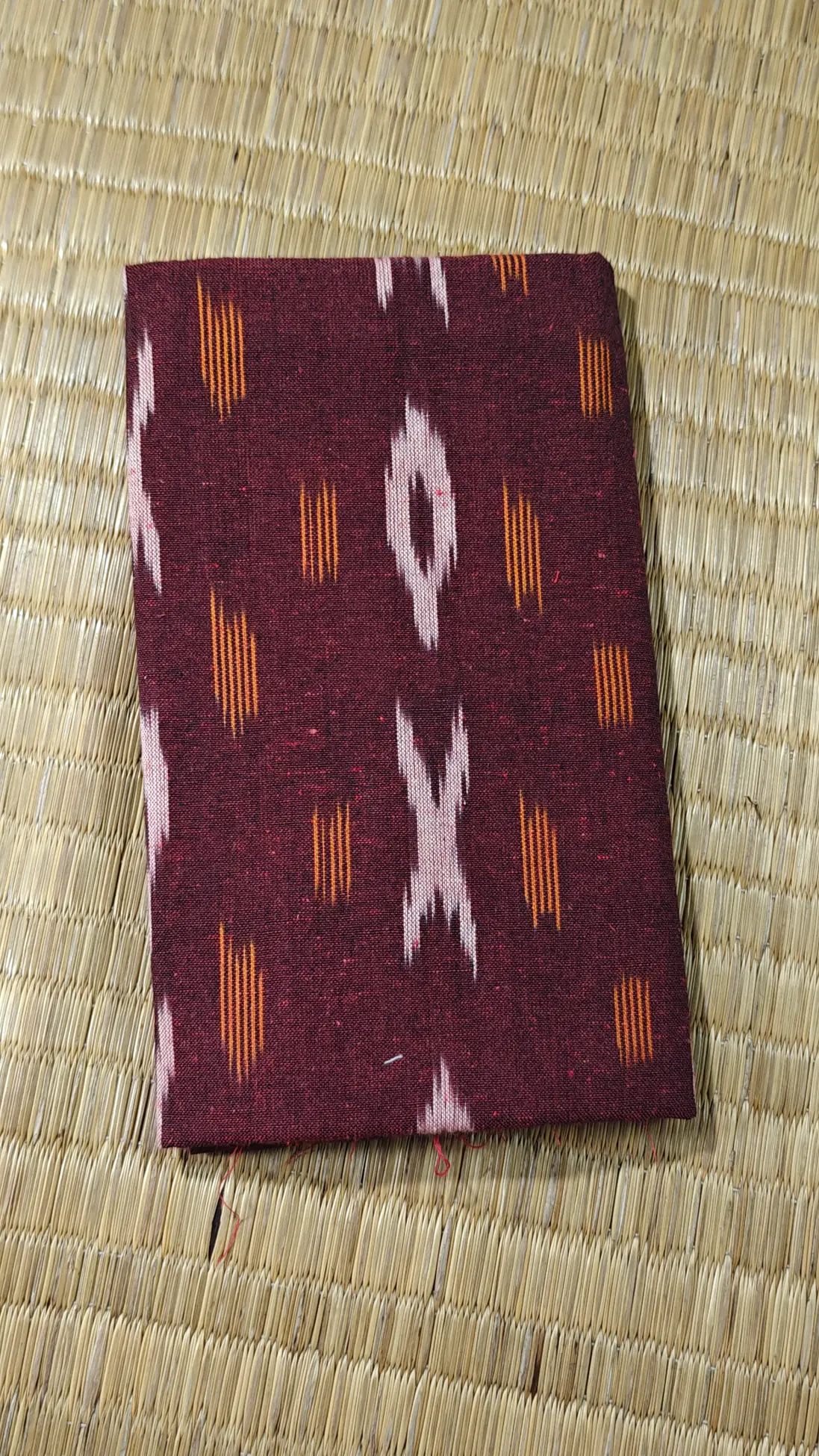 dark-maroon-ikat-ikat-fabric-ik000539-a