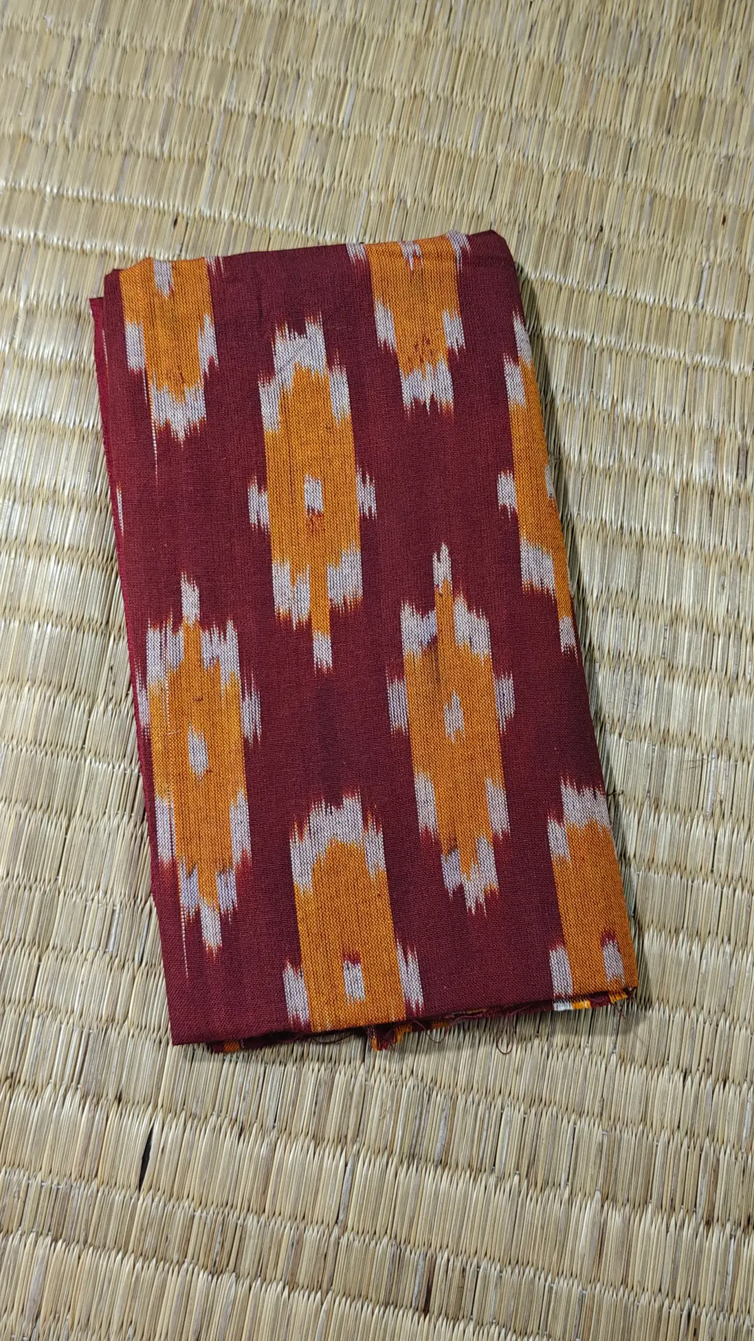 dark-maroon-ikat-ikat-fabric-ik000553-a