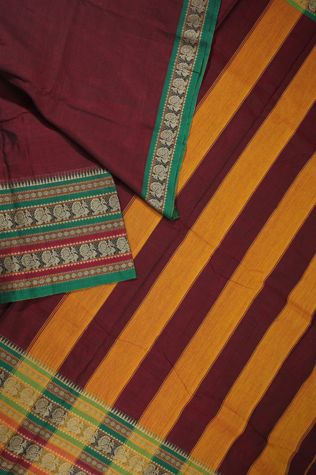 maroon-peacock-ruthratcham-narayanpet-sarees-pk002577-b