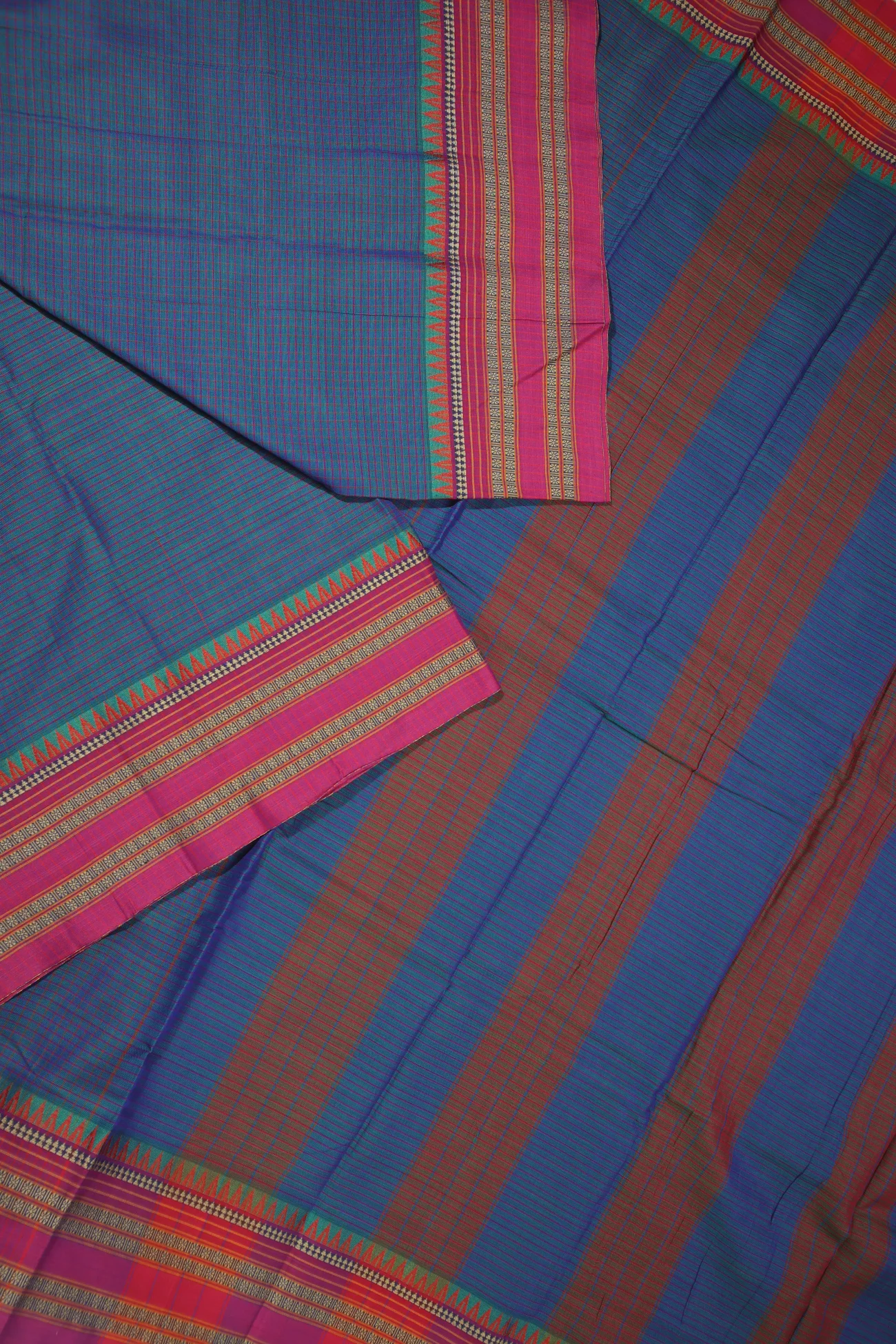 teal-checked-ruthratcham-temple-narayanpet-sarees-pk002633-b