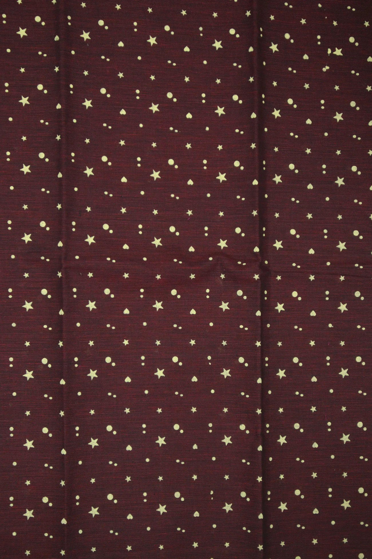 brown-star-heart-printed-cotton-fabric-prf000089-a