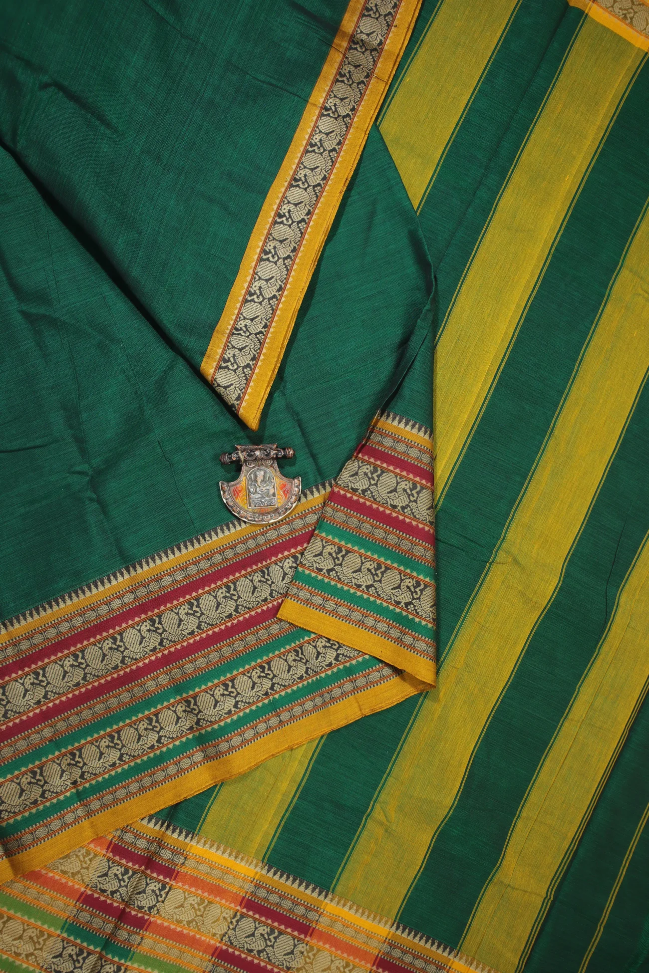 dark-green-ruthratcham-peacock-narayanpet-saree-pk002578-a