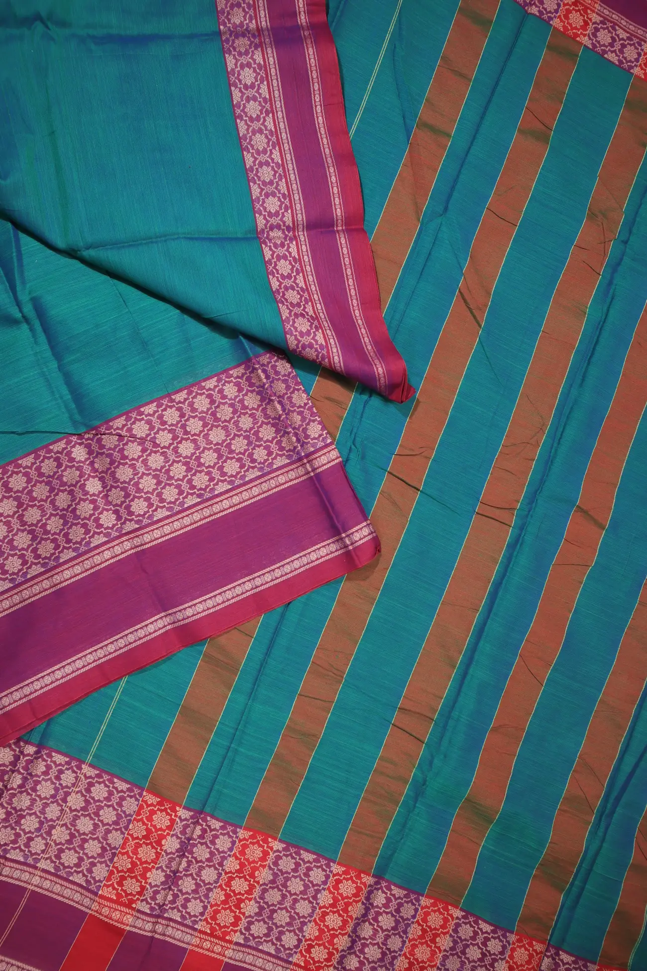 teal-flower-narayanpet-saree-pk001953-b