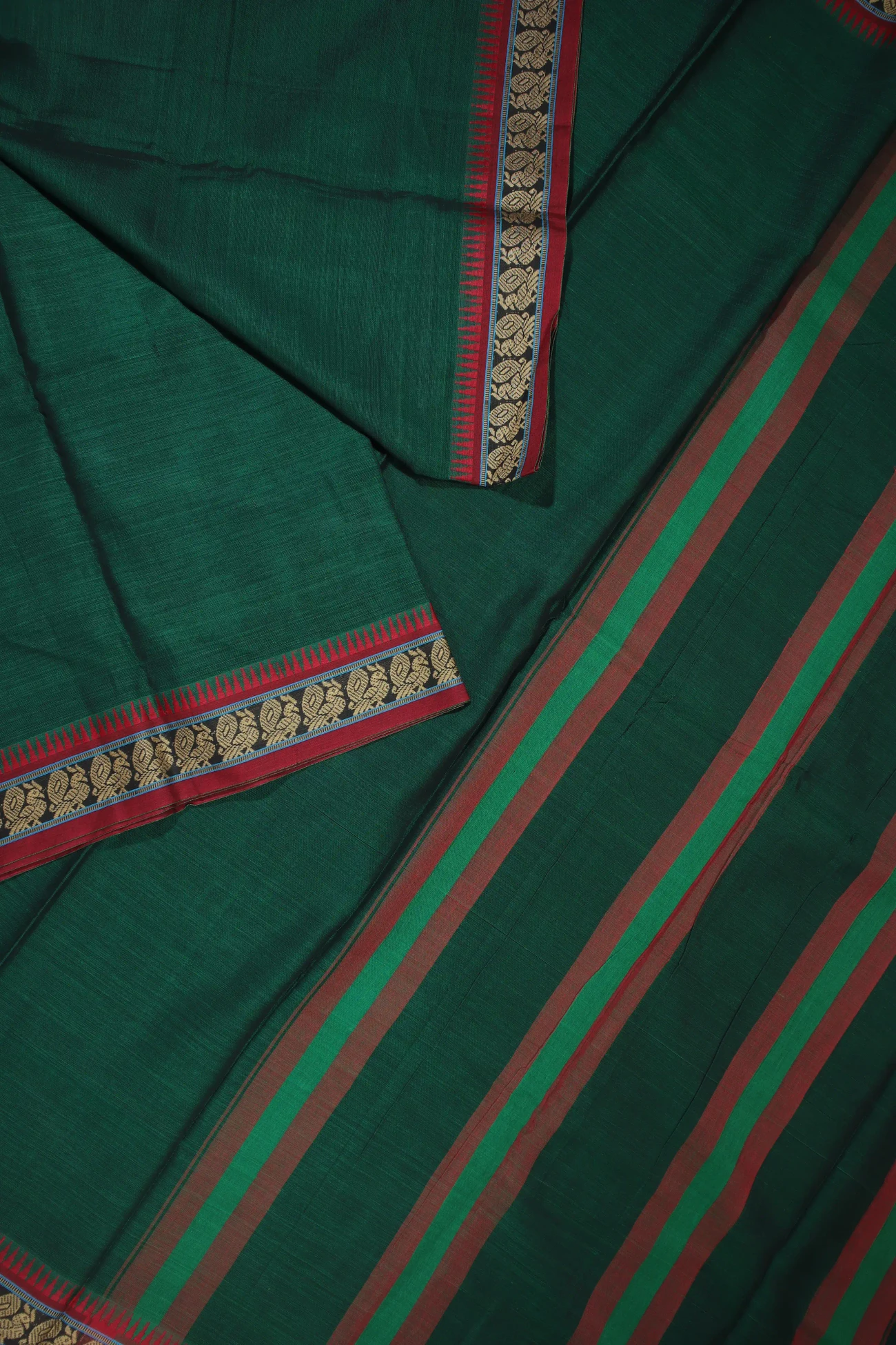 dark-green-peacock-narayanpet-saree-pk002376-b