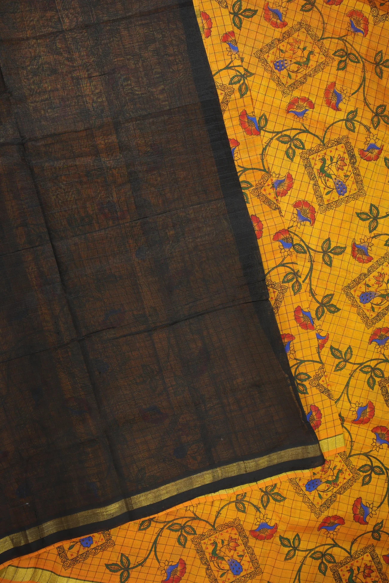 yellow-flower-peacock-kanchi-silk-cotton-saree-sc002808-f