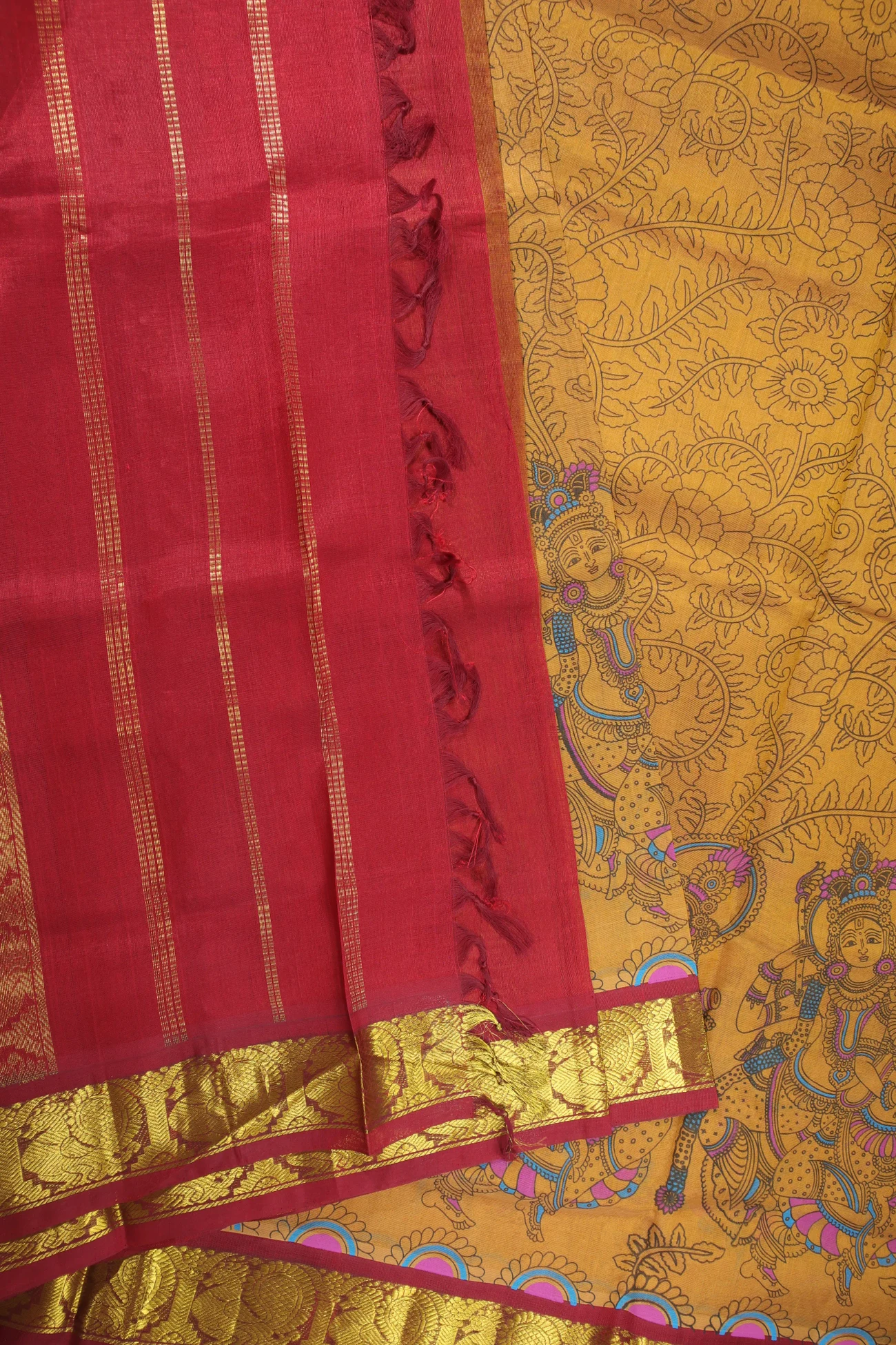 mustard-peacock-feather-doll-kanchi-silk-cotton-saree-sc002750-b