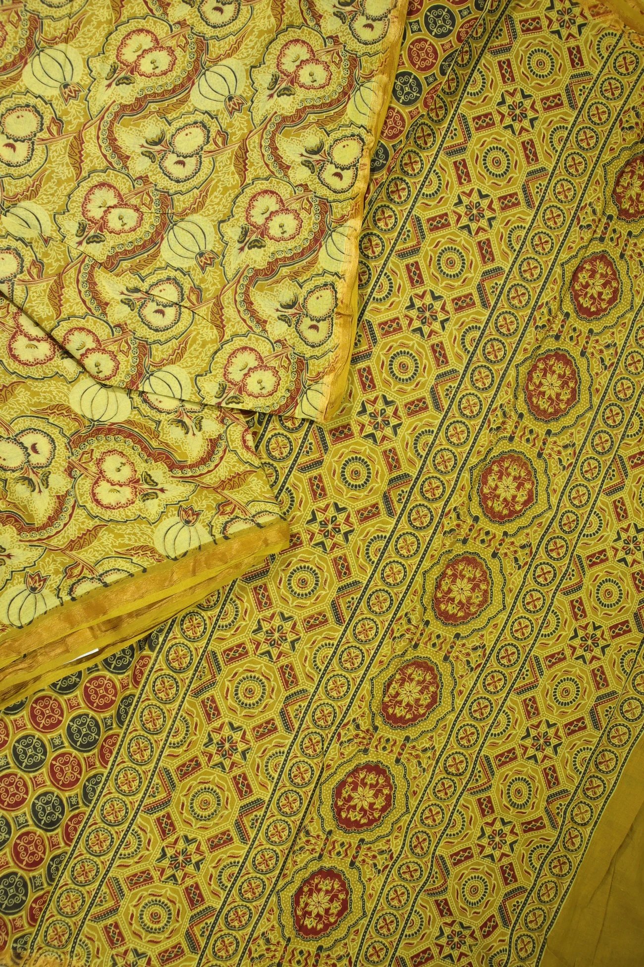 yellow-buttas-ajrakh-saree-as000138-b