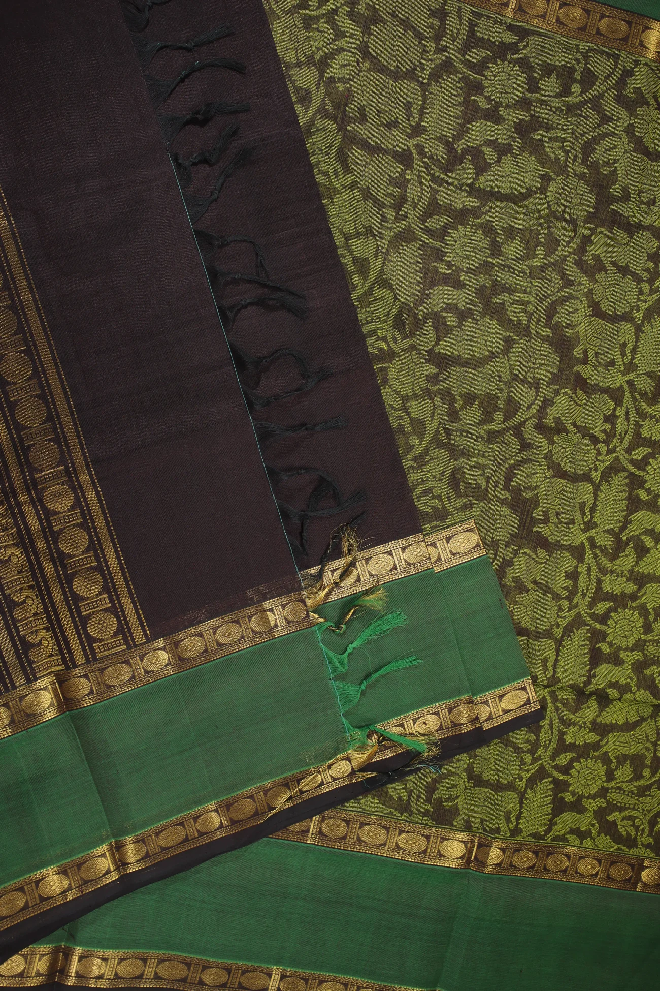 dark-olive-green-vanasingaram-ruthratcham-silk-cotton-saree-sc002792-b